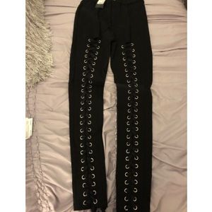 Brand new! Black lace up legging